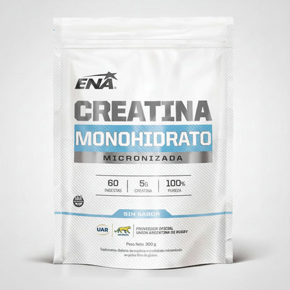 Suplemento En Polvo Ena Sport Creatina Monohidrato Micronizada 100 Pura En Doypack De 300g Sabor Neutro