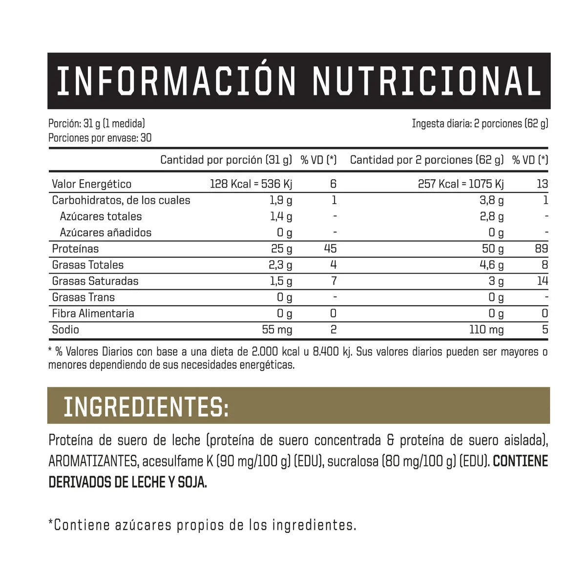 Suplemento en polvo ENA Sport True Made Whey Protein proteínas sabor vanilla ice cream en pote de 930g