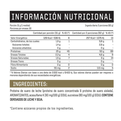 Suplemento en polvo ENA Sport True Made Whey Protein proteínas sabor vanilla ice cream en pote de 930g