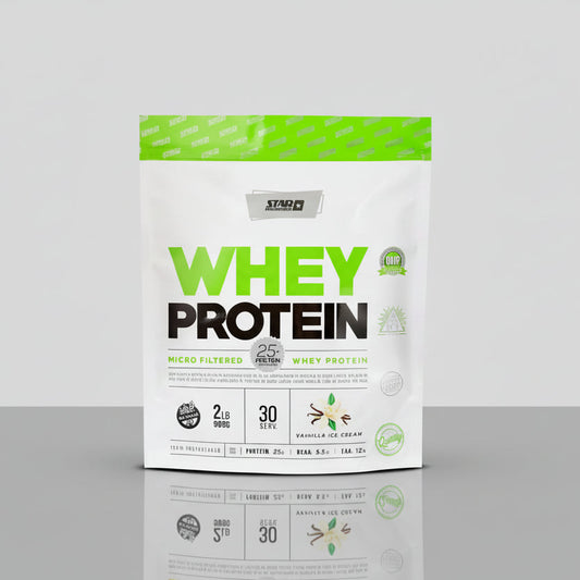 Star Nutrition Whey Protein 2 Lb Sabor Vanilla ice cream Doypack En Polvo